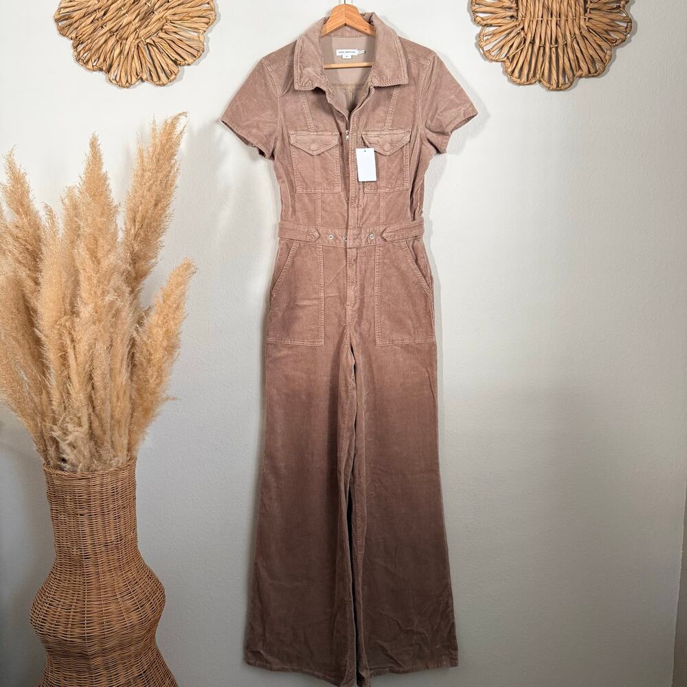 Good American jumpsuit corduroy palao one-piece collared corduroy relaxed Small - Picture 2 of 9